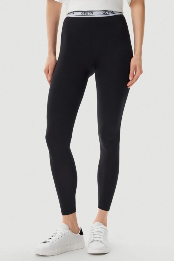 GUESS Czarne legginsy damskie Aline-wyprzedaż