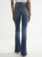 Jeansy damskie bootcut z rozcięciami niebieskie Blake 370-wyprzedaż