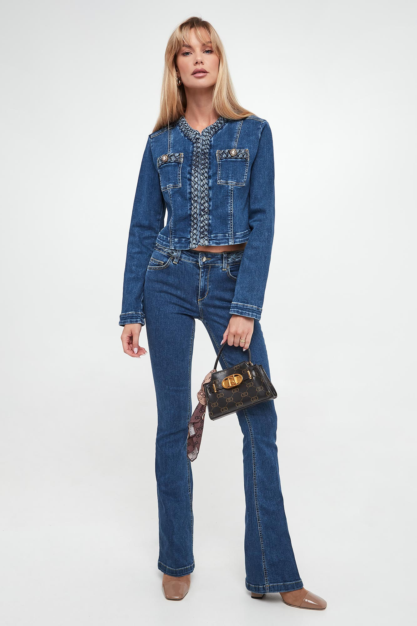 Jeansy damskie bottom up LIU JO-wyprzedaż