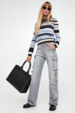 Jeansy damskie cargo ERMANNO FIRENZE-wyprzedaż