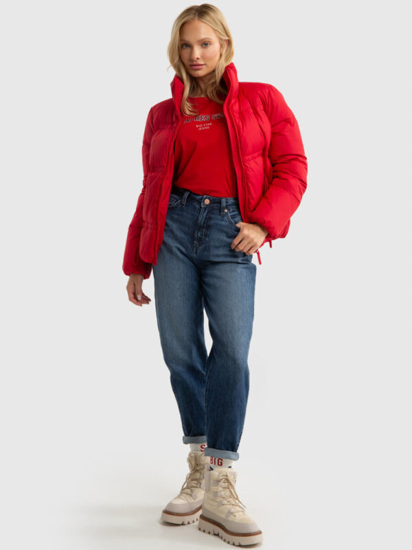 Jeansy damskie mom jeans z linii Authentic granatowe Silla 515-wyprzedaż