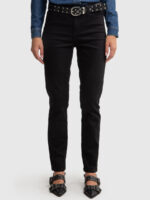 Jeansy damskie slim czarne Kitty High Waist 915-wyprzedaż