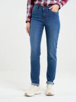 Jeansy damskie z wysokim stanem niebieskie Katrina High Waist 344-wyprzedaż