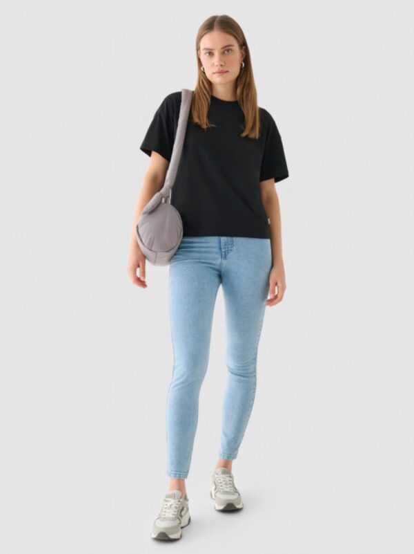 Jeansy o dopasowanym kroju skinny damskie - niebieskie-wyprzedaż