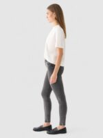 Jeansy o dopasowanym kroju skinny damskie - szare-wyprzedaż