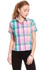 KOSZULA WRANGLER SS SHIRT SEA PINK W5235SHWF 112129338-wyprzedaż
