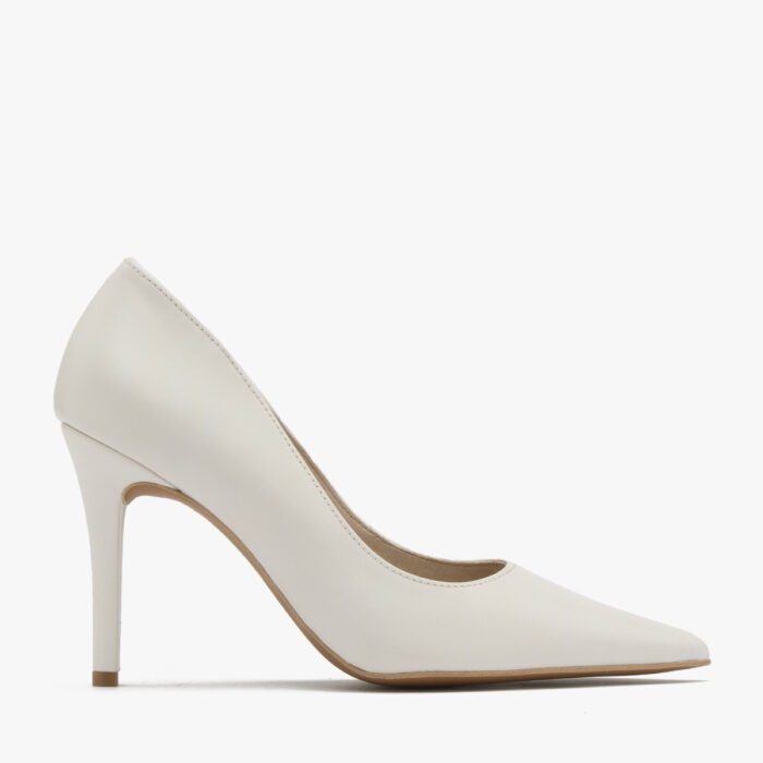 Kremowe czółenka na wysokim obcasie LINSEY-wyprzedaż