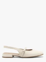 Kremowe czółenka slingback-wyprzedaż