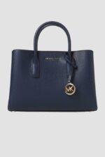 MICHAEL KORS Granatowa torebka SM Satchel-wyprzedaż