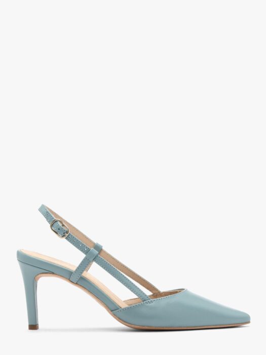 Niebieskie czółenka typu slingback OFELIA-wyprzedaż