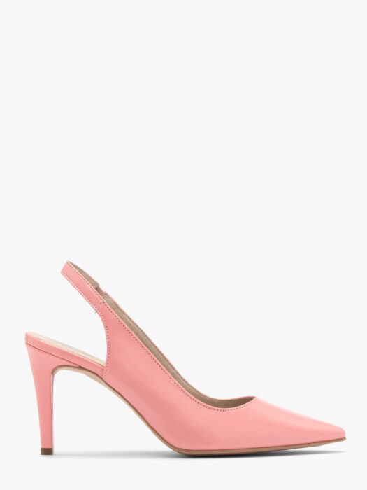 Różowe czółenka damskie z paskiem na pięcie PHOEBE-wyprzedaż