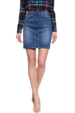 SPÓDNICA JEANSOWA LEE A LINE SKIRT BLUE DROP L38NROEM 112108295-wyprzedaż
