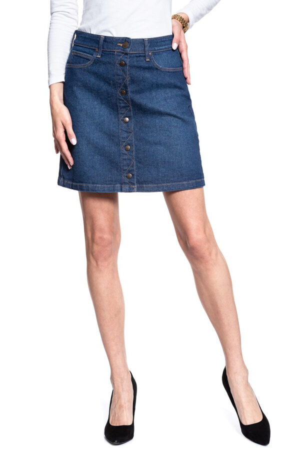 SPÓDNICA JEANSOWA LEE A LINE SKIRT DARK GARNER L38NDJUV 112108277-wyprzedaż