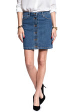 SPÓDNICA JEANSOWA LEE A LINE SKIRT MID STONEWASH L38NMG44 112108286-wyprzedaż