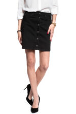 SPÓDNICA JEANSOWA LEE A LINE SKIRT MOTO BLACK L38NIZLG 112108283-wyprzedaż