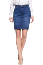 SPÓDNICA JEANSOWA LEE HIGH WAIST SKIRT TRUE BLUE L38QROPB 112108313-wyprzedaż