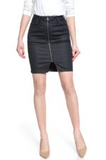 SPÓDNICA JEANSOWA LEE HIGH WAIST ZIP SKIRT COATED LEOLA L38DDPAH 112108142-wyprzedaż