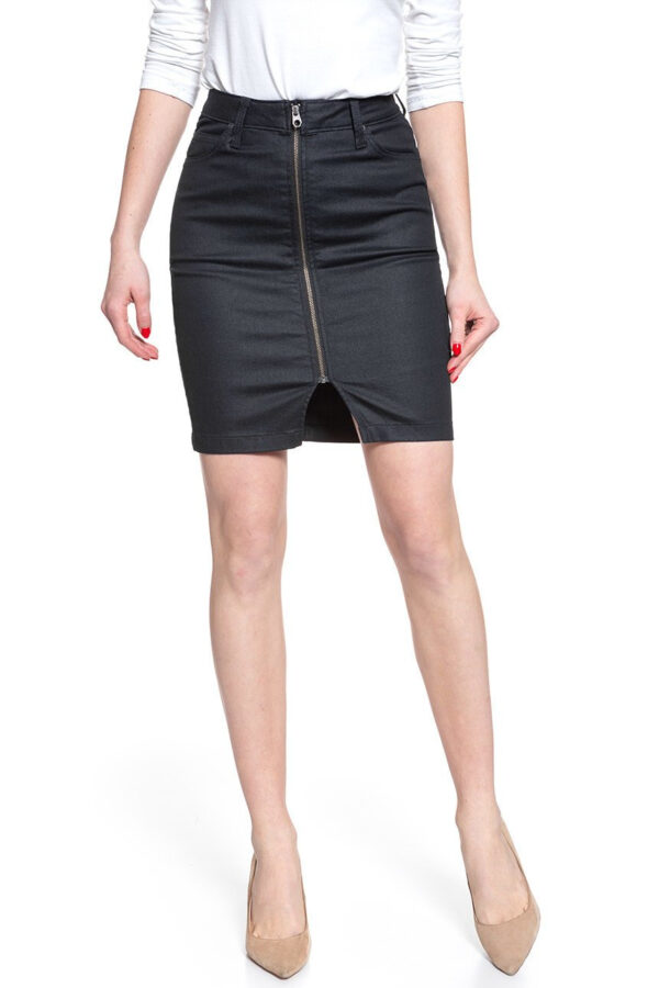 SPÓDNICA JEANSOWA LEE HIGH WAIST ZIP SKIRT COATED LEOLA L38DDPAH 112108142-wyprzedaż