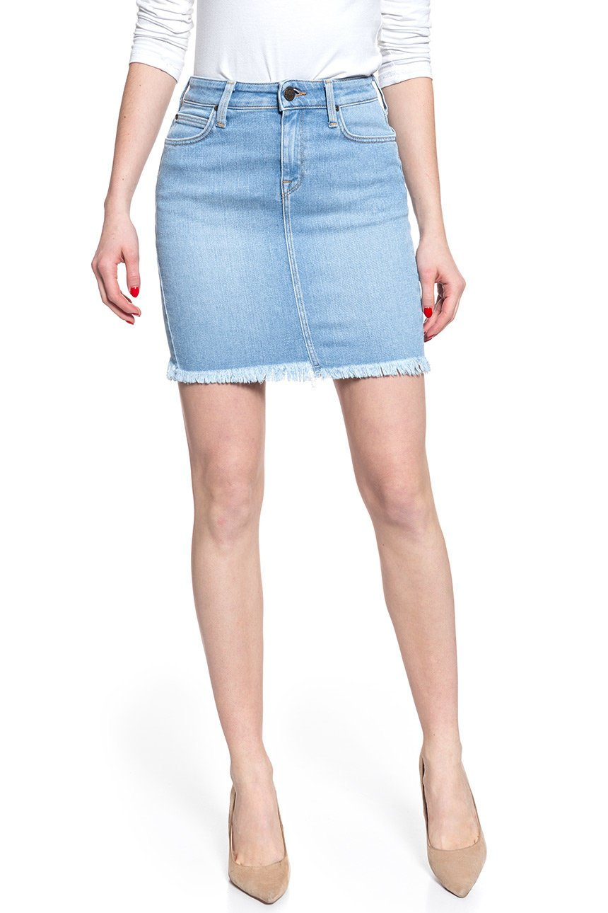 SPÓDNICA JEANSOWA LEE MID SKIRT FLIGHT L38JROKR 112108239-wyprzedaż