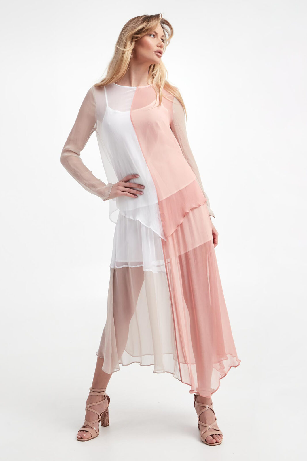 Spódnica szyfonowa ARMANI EXCHANGE-wyprzedaż