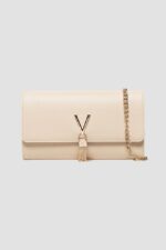 VALENTINO Beżowa kopertówka Divina Pochette-wyprzedaż