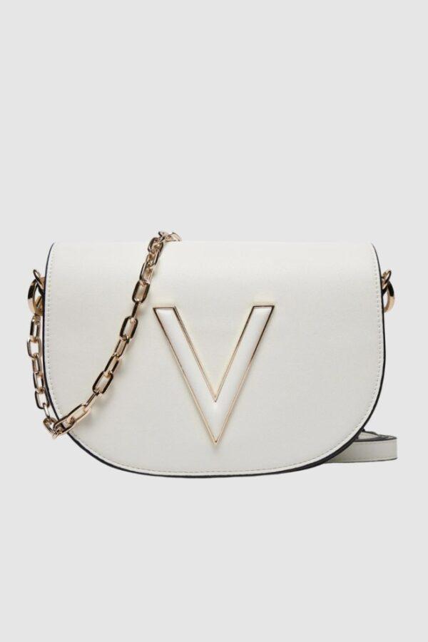 VALENTINO Biała torebka Coney Flap Bag-wyprzedaż
