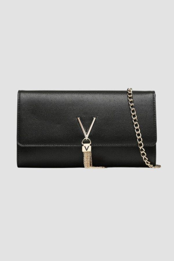 VALENTINO Czarna kopertówka Divina Pochette-wyprzedaż