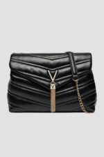 VALENTINO Duża czarna damska torebka Privilege Flap Bag-wyprzedaż