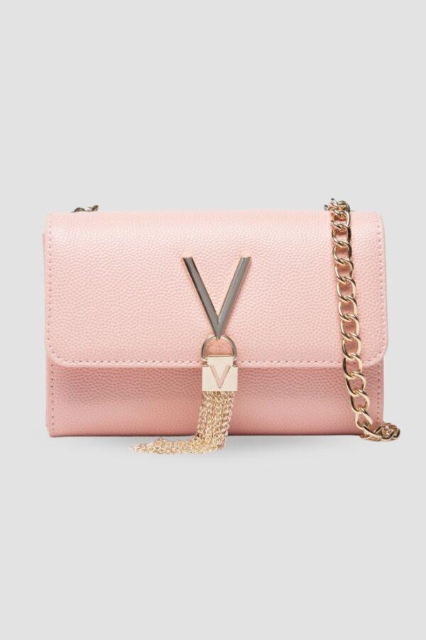 VALENTINO Mała różowa kopertówka Divina Pochette-wyprzedaż