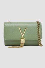 VALENTINO Mała zielona kopertówka Divina Pochette-wyprzedaż