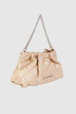 VALENTINO Marszczona pikowana beżowa torebka ocarina recycle pochette-wyprzedaż