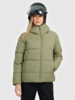 4F Kurtka narciarska membrana 5000 damska - khaki L-wyprzedaż