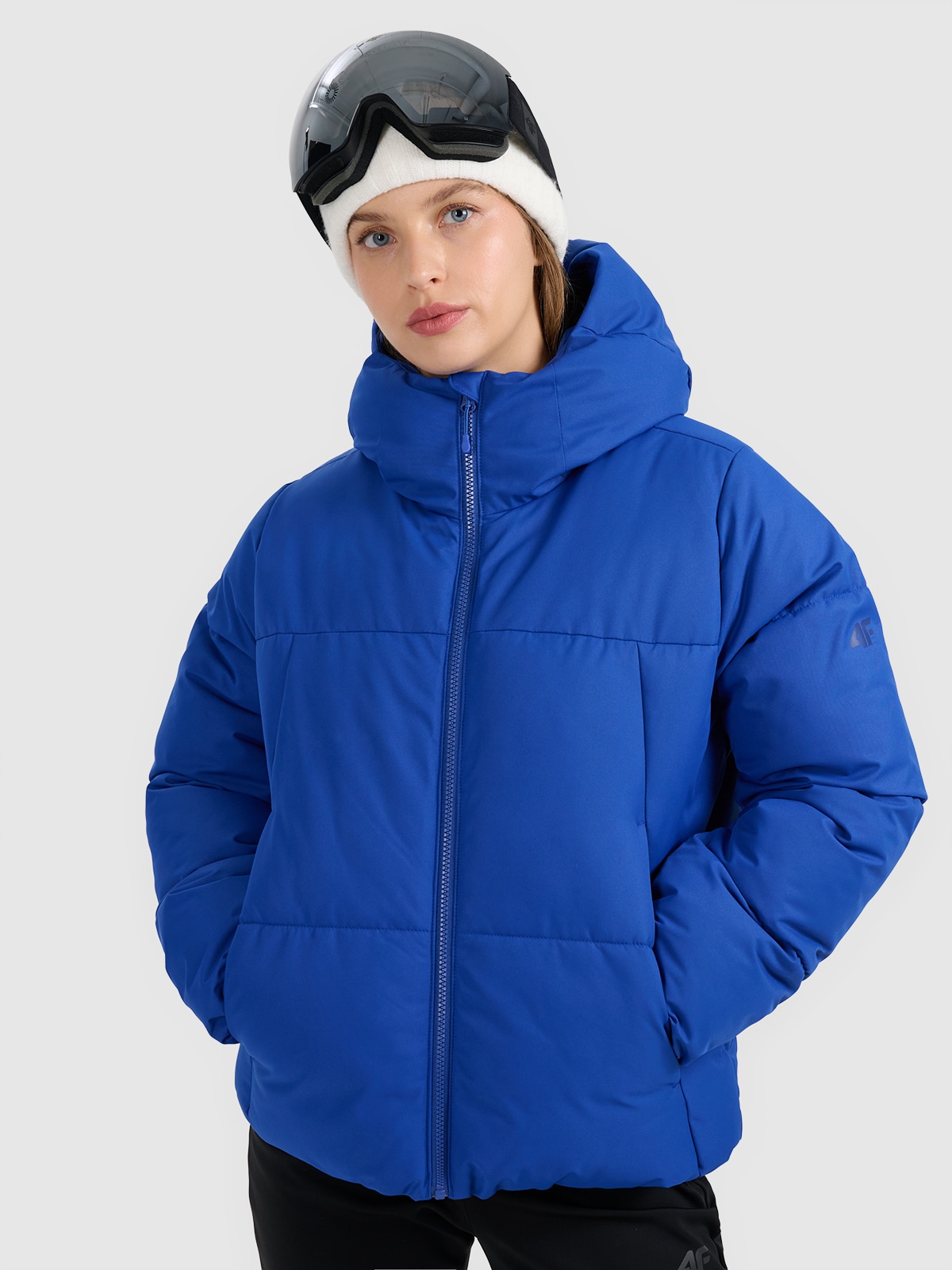 4F Kurtka narciarska membrana 5000 damska - niebieska S-wyprzedaż