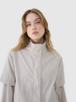 4F Kurtka przejściowa damska - beżowa XL-wyprzedaż