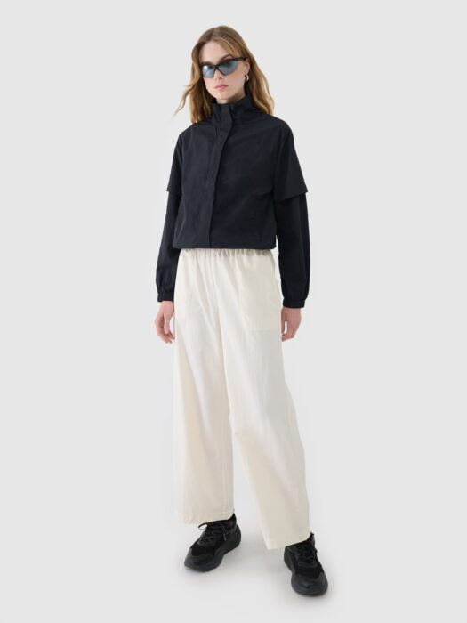 4F Kurtka przejściowa damska - czarna L-wyprzedaż