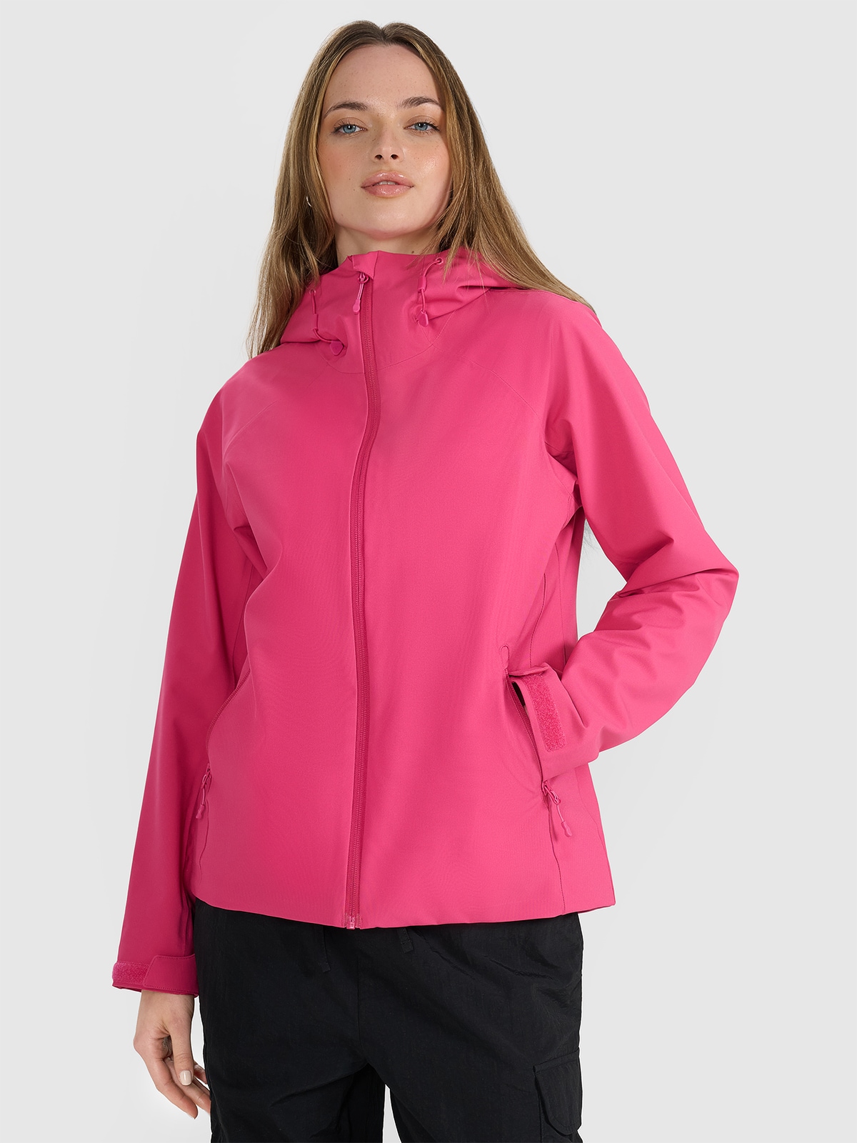4F Kurtka przejściowa membrana 5000 damska - różowa XS-wyprzedaż