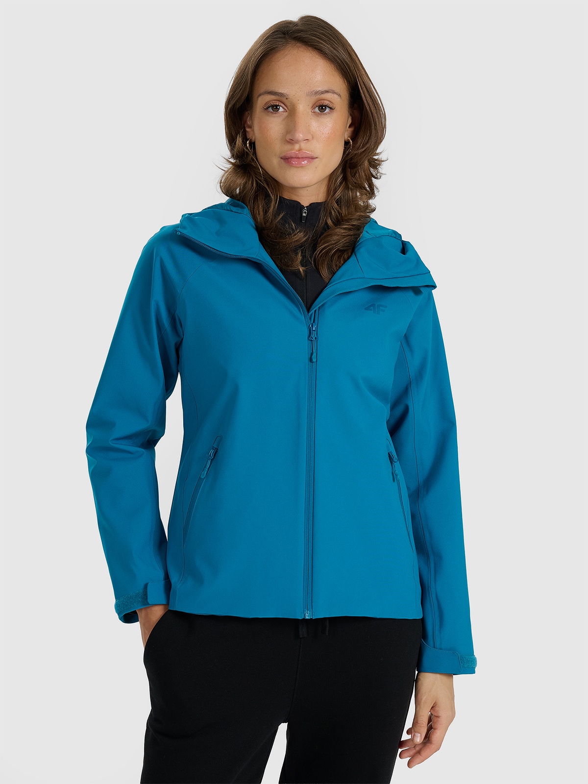 4F Kurtka przejściowa membrana 5000 damska - turkusowa XL-wyprzedaż