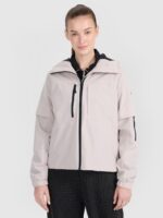 4F Kurtka przejściowa z membraną 5000 damska - beżowa XL-wyprzedaż