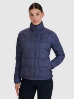 4F Kurtka puchowa trekkingowa z wypełnieniem Primaloft Silver damska - szara XL-wyprzedaż