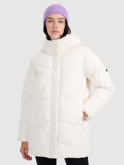 4F Kurtka puchowa z wypełnieniem syntetycznym damska - biała XL-wyprzedaż