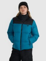 4F Kurtka puchowa z wypełnieniem syntetycznym damska - turkusowa XL-wyprzedaż