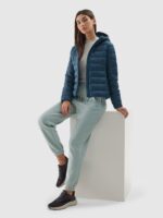 4F Kurtka puchowa z wypełnieniem z recyklingu damska - morska XS-wyprzedaż