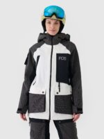 4F Kurtka snowboardowa membrana 10000 damska - biała XXL-wyprzedaż