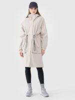 4F Parka przejściowa membrana 8000 damska - beżowa XXL-wyprzedaż