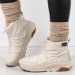 Beżowe ciepłe zimowe botki damskie McKeylor 14013-wyprzedaż