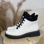 Białe botki damskie Jezzi 2435-4-wyprzedaż