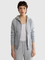 Bluza damska z kapturem szara Laurisana 901-wyprzedaż