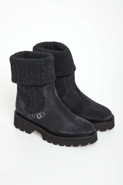 Botki damskie skóra zamszowa CESARE CASADEI-wyprzedaż