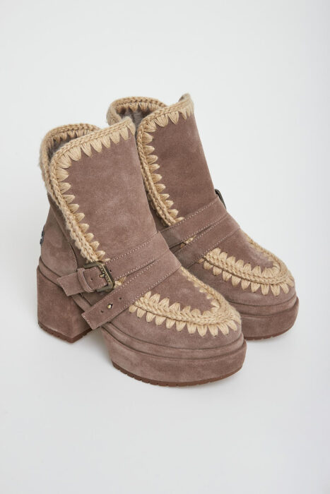 Botki damskie skórzane MOU-wyprzedaż