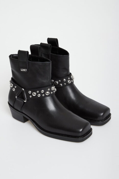 Botki damskie skórzane biker LIU JO-wyprzedaż